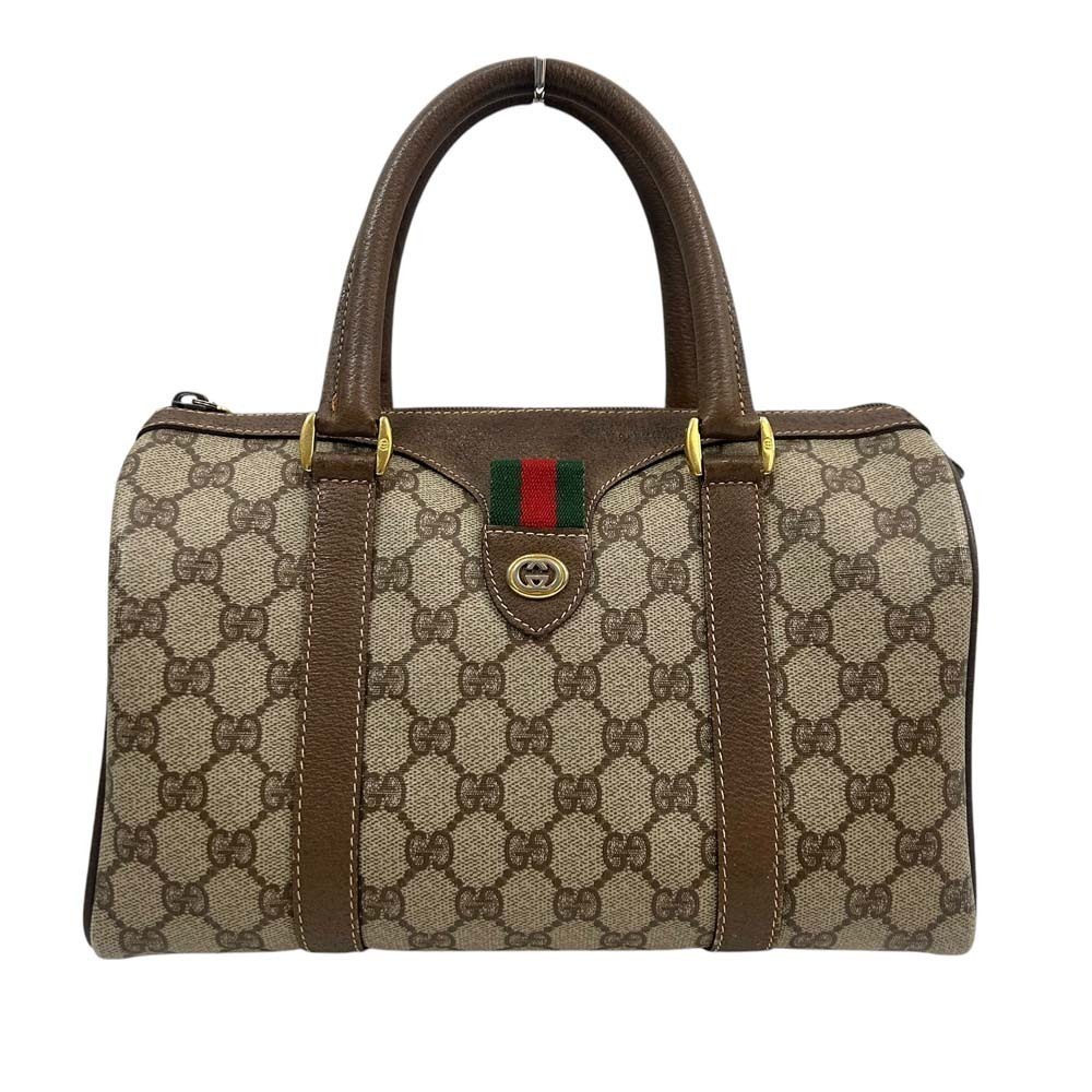 Gucci Boston Bag Brown Handbag Sherry GG Supreme - Picture 2 of 9